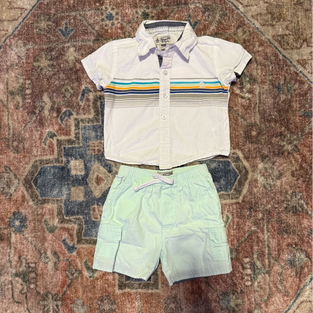 Original Penguin Toddler Boy Outfit Set